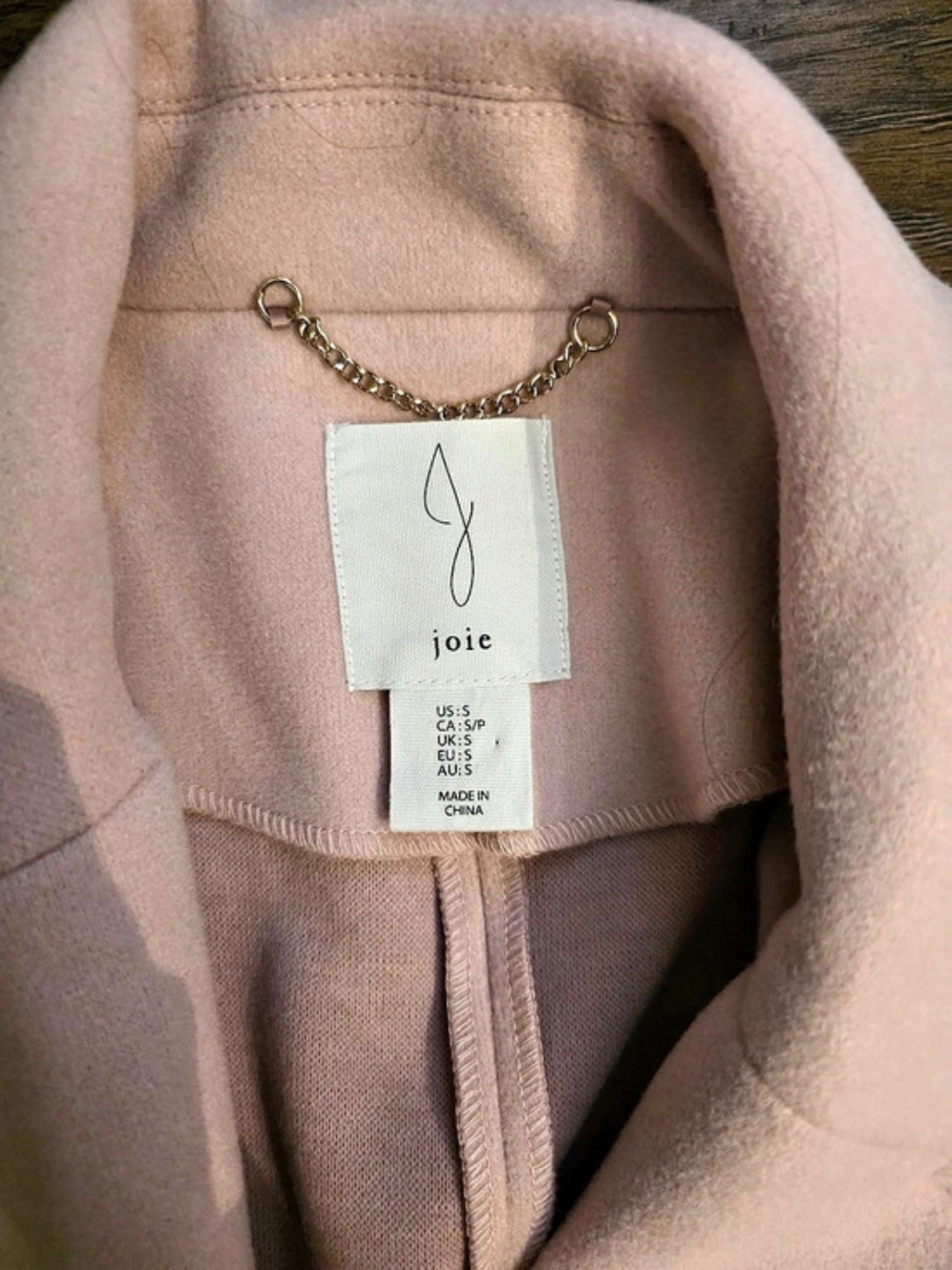 joie Belted Wool Blend Coat Light Pink US Small - Picture 3 of 6